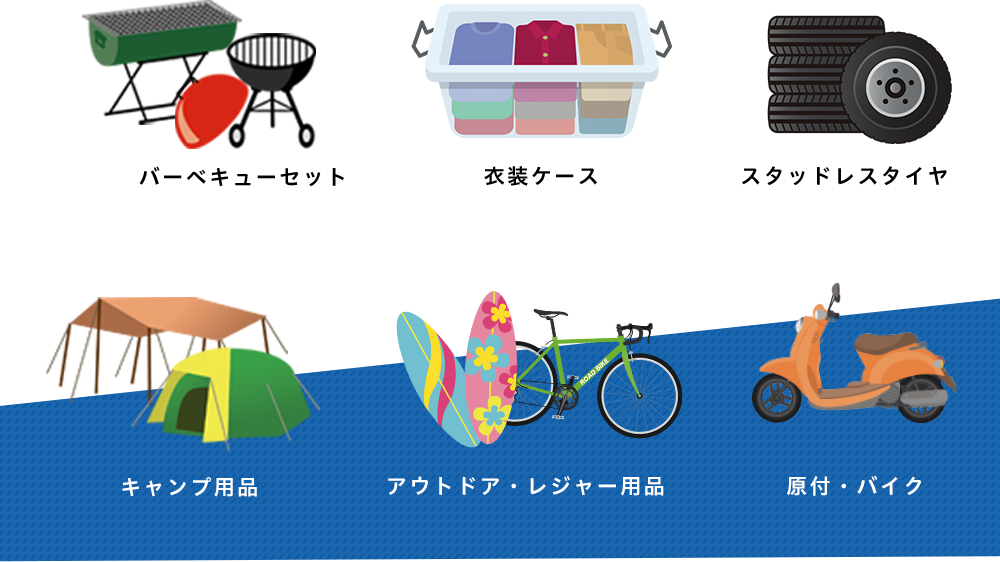 レンタルボックス収納物イメージ