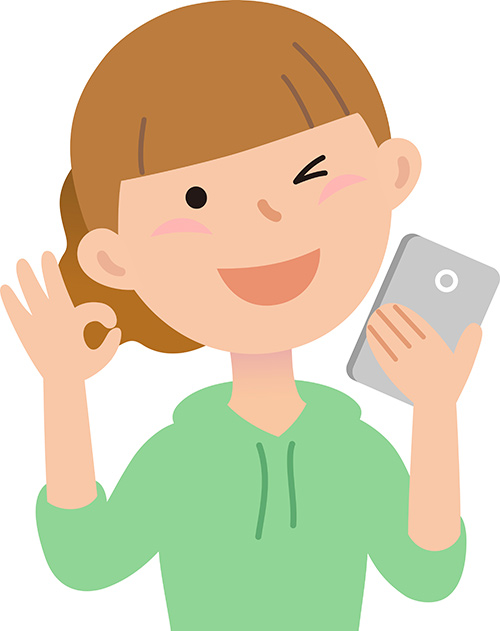 スマホを持つ女性のイメージ