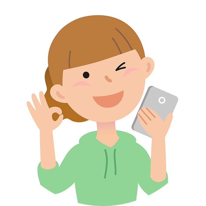 スマホを持つ女性のイメージ